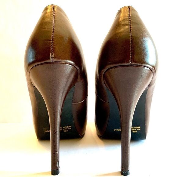 BROWN 5” SPIKE PUMPS by CHARLOTTE RUSSE SIZE 8 - Picture 6 of 8